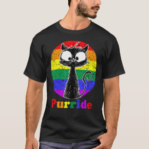 Lgbt Cat Purride Flag Gay Pride Month Lgbtq T-Shirt