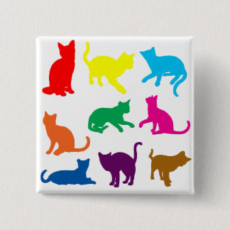 LGBT Cats 15 Cm Square Badge