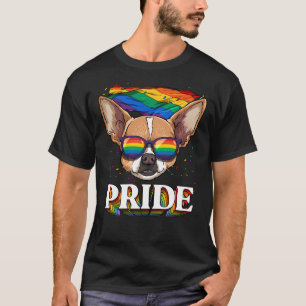Lgbt Chihuahua Gay Pride Lgbtq Rainbow Flag Sungla T-Shirt