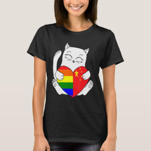 LGBT China Cat Ally Animal Pride Supporter T-Shirt