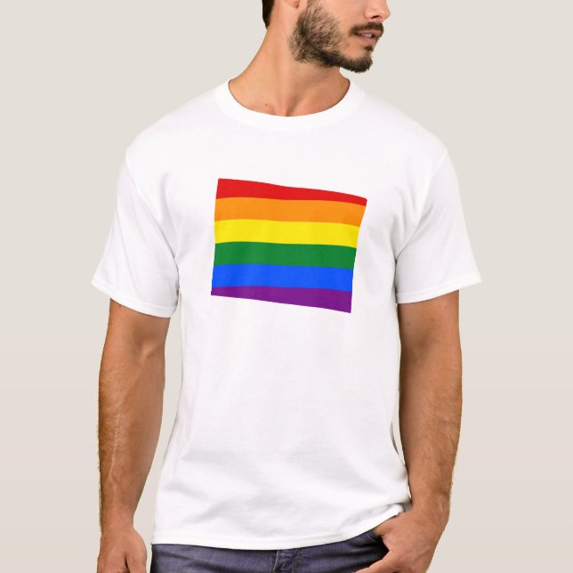 LGBT Colorado, US state flag map T-Shirt (Front)