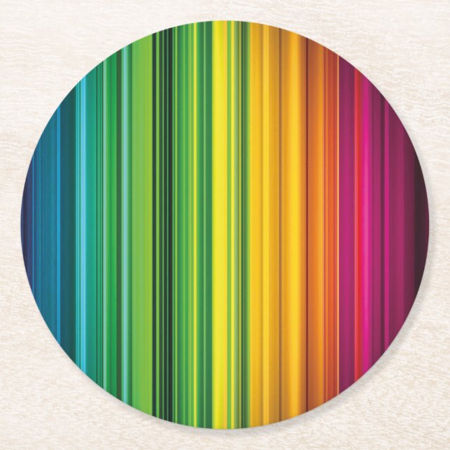 LGBT colors Round Paper Coaster (Front)