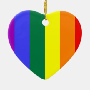LGBT Colours Ceramic Tree Decoration