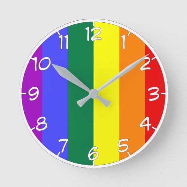 LGBT Colours Round Clock (Front)