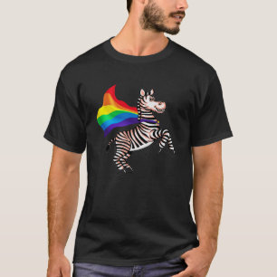 LGBT Community Pride Zebra Rainbow Flag T Shirt