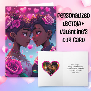 LGBT Couple Anime Personalised Valentine's Day Card