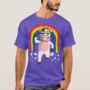 LGBT Cow Gay Pride Rainbow LGBTQ Cute T-Shirt