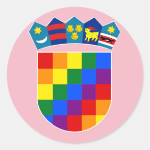 LGBT Croatia Classic Round Sticker