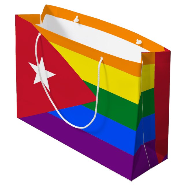 LGBT Cuba Large Gift Bag (Back Angled)