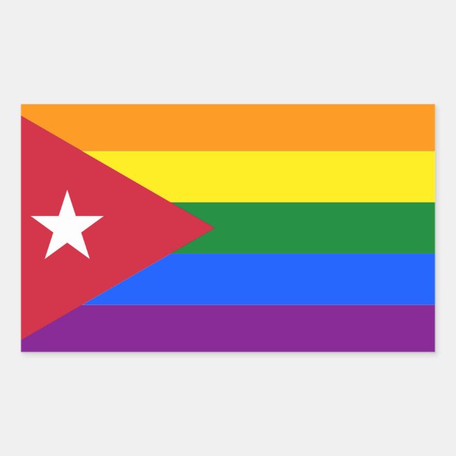 LGBT Cuba Rectangular Sticker (Front)