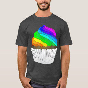 LGBT Cupcake  Rainbow colour icing  LGBTQ T-Shirt