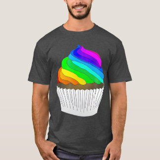 LGBT Cupcake  Rainbow colour icing  LGBTQ T-Shirt