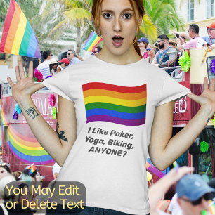 LGBT Custom Text Rainbow Flag Gay Pride Flag Funny T-Shirt