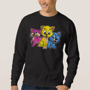 Lgbt Cute Animal Cats Pan Pride Pansexuality Flag Sweatshirt