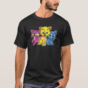 Lgbt Cute Animal Cats Pan Pride Pansexuality Flag  T-Shirt