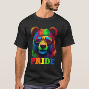 LGBT Cute Bear Gay Pride LGBTQ Rainbow Flag Pride  T-Shirt
