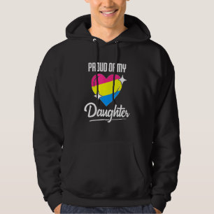 Lgbt Dad Mum Heart Proud Of My Pansexual Daughter Hoodie