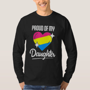 Lgbt Dad Mum Heart Proud Of My Pansexual Daughter T-Shirt