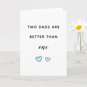 LGBT dads Gay fathers day Two dads cute modern  Card