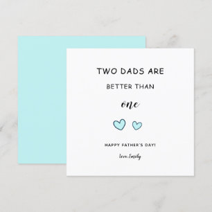 LGBT dads Gay fathers day Two dads cute modern Card