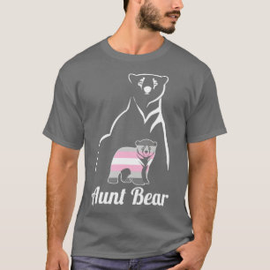 LGBT Demigirl Aunt Bear Demigender Pride Flag T-Shirt
