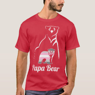 LGBT Demigirl Papa Bear Demigender Pride Flag T-Shirt