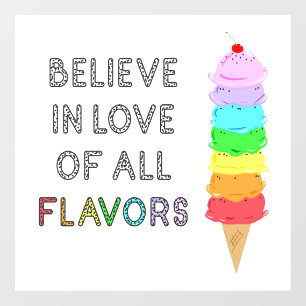 Lgbt Diversity Ice Cream Love of All Flavours Quot Window Cling
