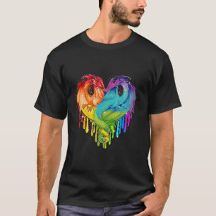 LGBT Dragon Heart Rainbow Heart Dragon LGBT Pride T-Shirt