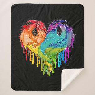 LGBT Dragon Sherpa Blanket