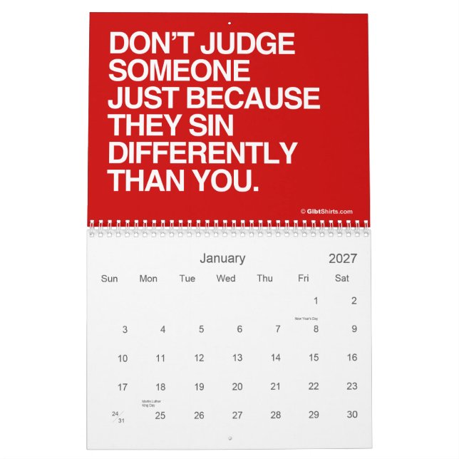 LGBT EQUALITY CALENDAR (Jan 2027)