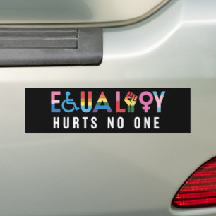 Lgbt Equality Hurts No One Pride Human Rights Bumper Sticker