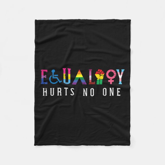 Lgbt Equality Hurts Pride Human Rights Men Women K Fleece Blanket (Front)