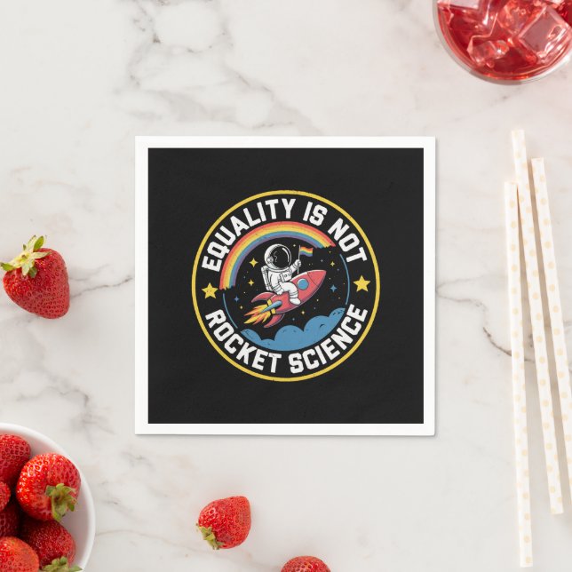 Lgbt Equality Not Rocket Science Pride Ally  Napkin (Insitu)