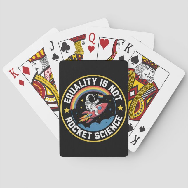 Lgbt Equality Not Rocket Science Pride Ally  Playing Cards (Back)