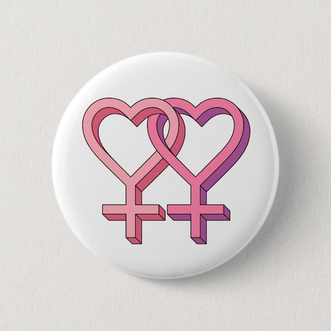 LGBT Femme 2 Femme button (Front)