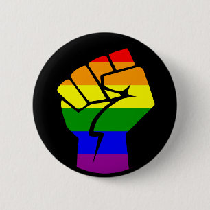 LGBT Fist 6 Cm Round Badge