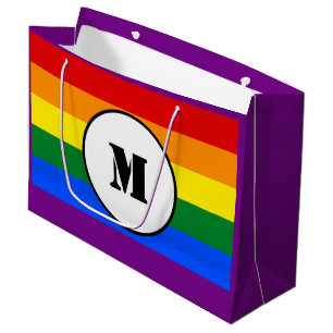 LGBT flag Drawstring Backpack Large Gift Bag