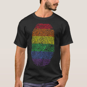 Lgbt Flag Fingerprint Proud Lgbt Pride 1 T-Shirt