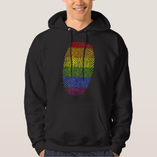 Lgbt Flag Fingerprint Proud Lgbt Pride Hoodie