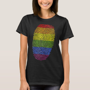 Lgbt Flag Fingerprint Proud Lgbt Pride T-Shirt