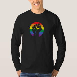Lgbt Flag Fist Gay Pride Month Rainbow T-Shirt
