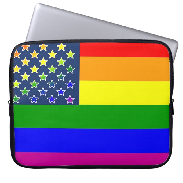 Lgbt Flag Laptop Sleeve (Front)