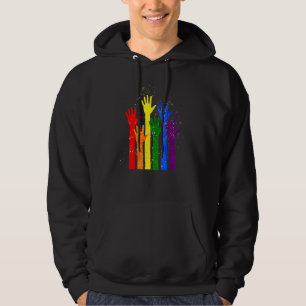 Lgbt Flag Lgbt Pride Hand Equality Human Rights Ci Hoodie