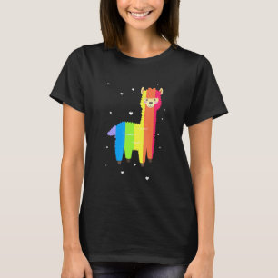 Lgbt Flag Llama Gay Lesbian Rainbow T-Shirt