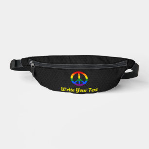 LGBT flag peace sign Bum Bags