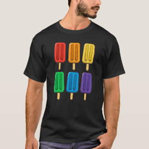 Lgbt Flag Popsicles 4th Of July Gay Subtle Pride M T-Shirt