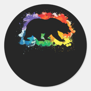 LGBT Flag Rainbow Pride Happy Valentines Day Classic Round Sticker