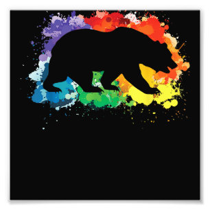 LGBT Flag Rainbow Pride Happy Valentines Day  Photo Print
