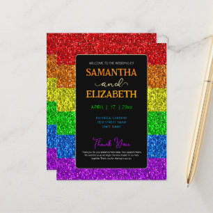 LGBT flag rainbow sparkles gay lesbian wedding