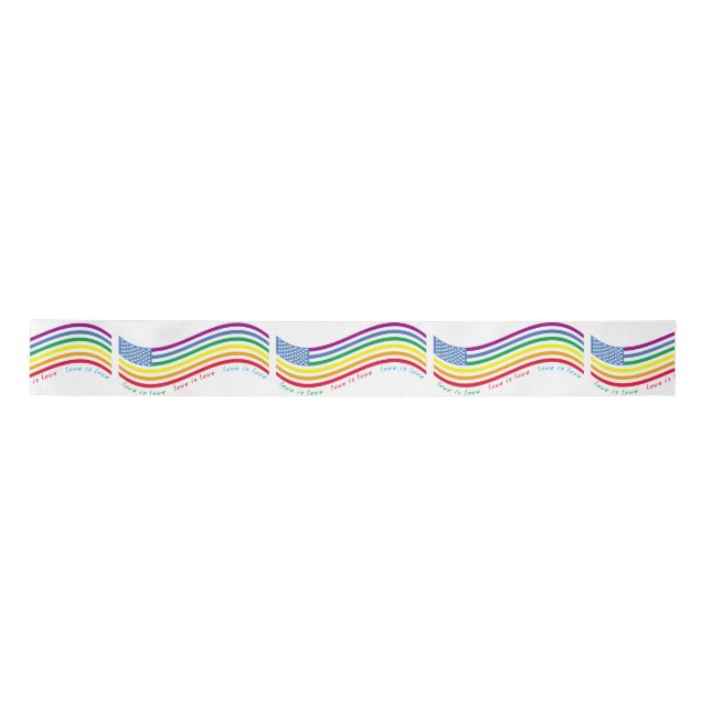 LGBT flag Satin Ribbon (Front)